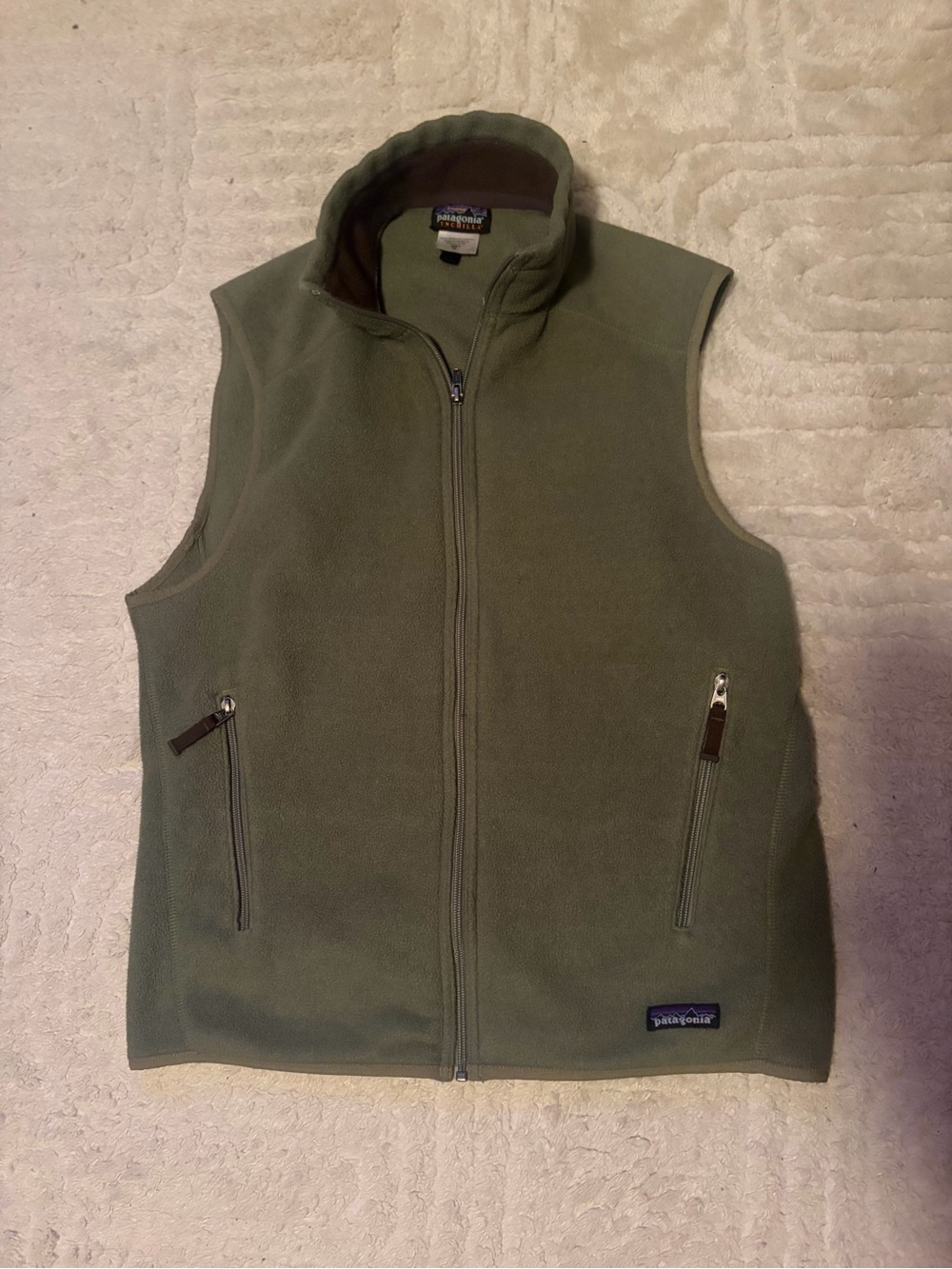 Patagonia Synchilla Green Fleece Vest Vintage USA  Men's Size Medium